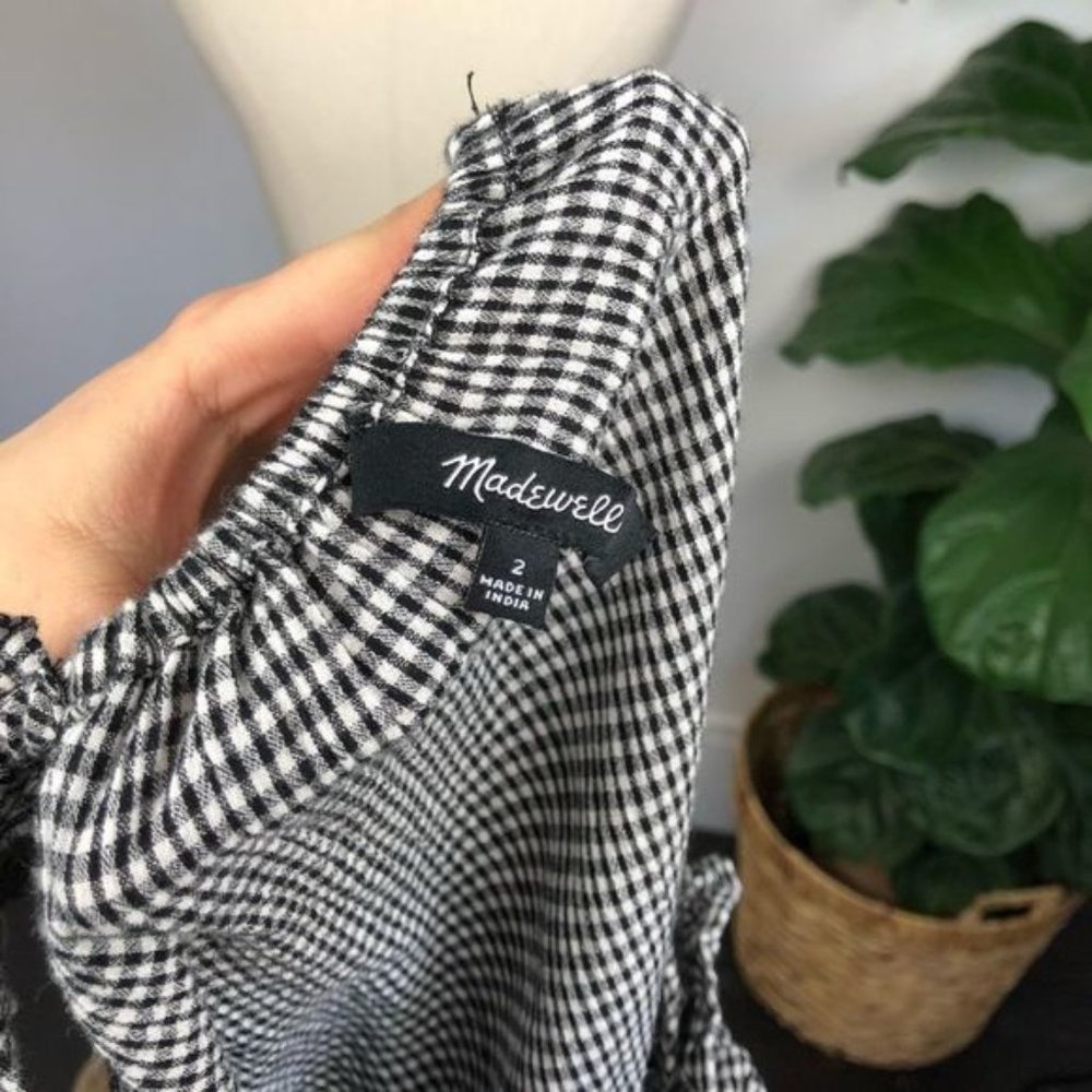 Madewell?Ruffle-Strap?Cami Top in Gingham 2 - Picture 3 of 6